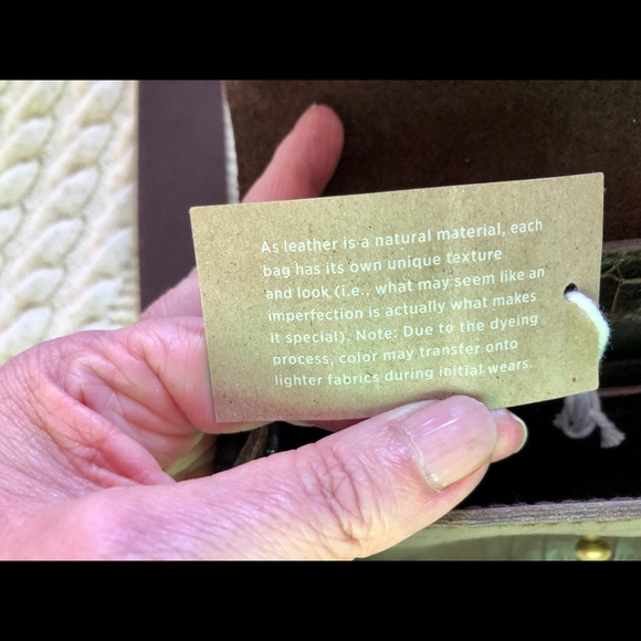 Madewell Brown Leather Crocodile Embossed Mini Handbag NWT Crossbody - Picture 13 of 15